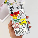 a person holding a phone case with stickers on it