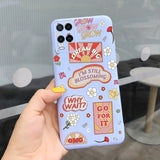 a person holding a phone case with cartoon characters on it