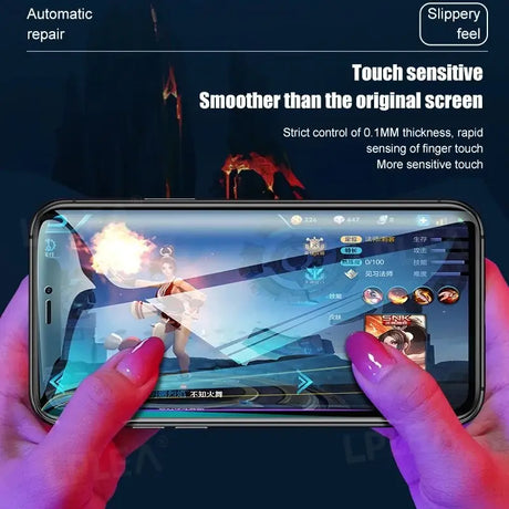 a person holding a phone with a game on it