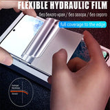 someone is holding a cell phone with a flexible hydroruuc film