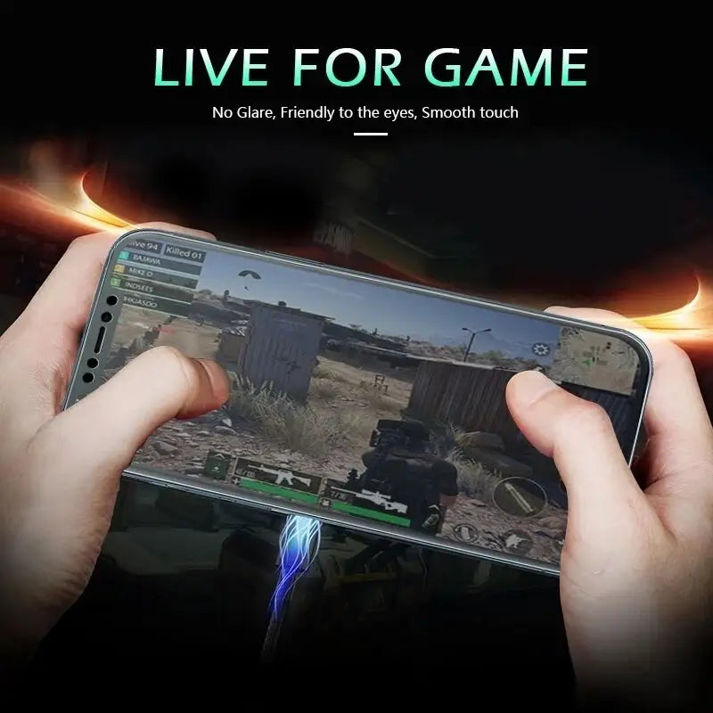 a person holding a phone with the text live or game
