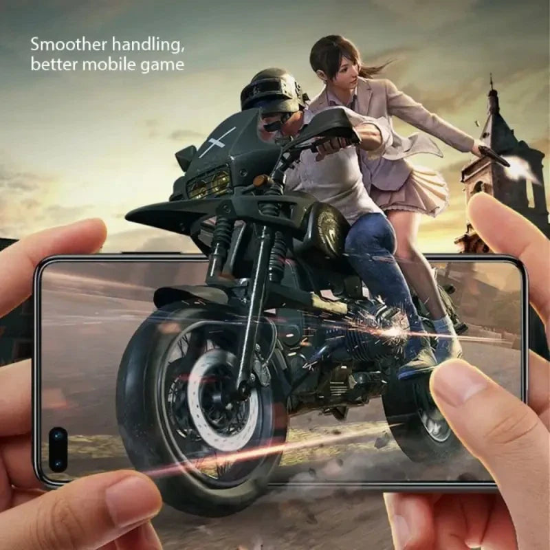 a person holding a phone with a motorcycle on it