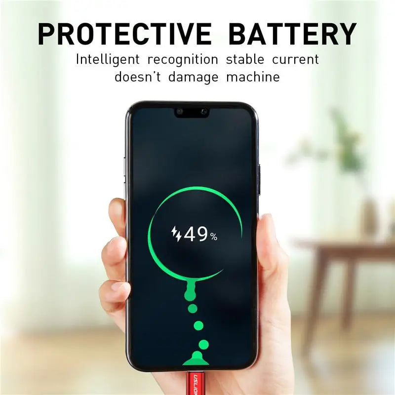 a person holding a phone with the text protect battery