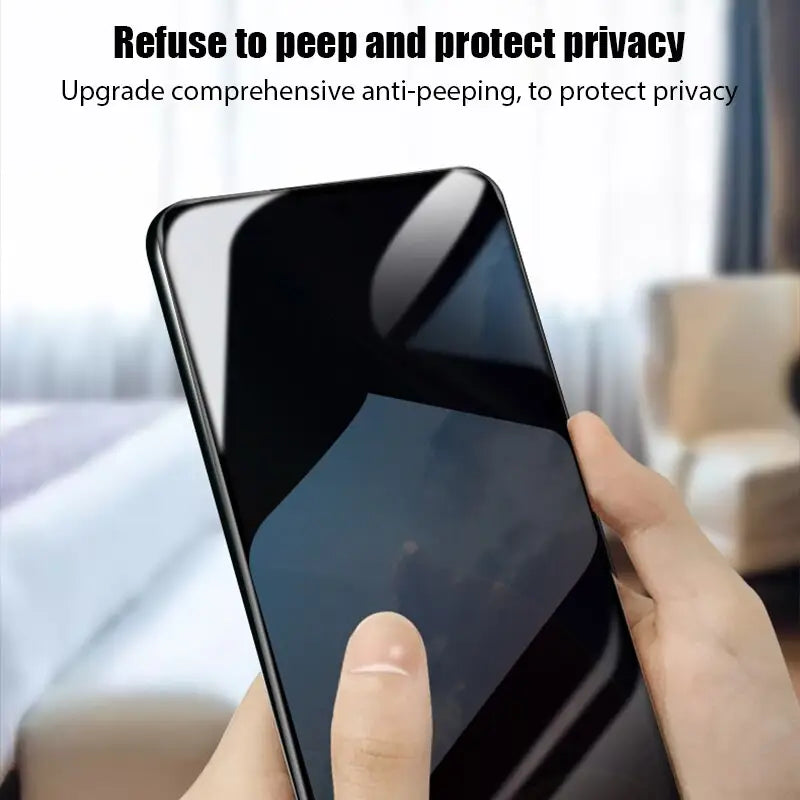 a person holding a phone with the text, `’rep and protect privacy