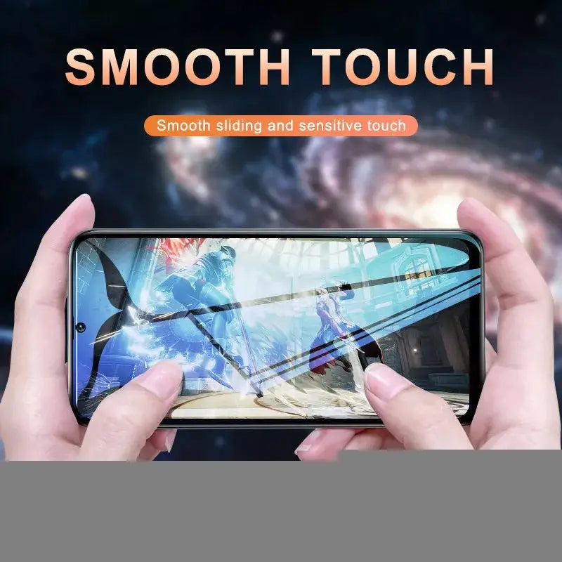 a person holding a phone with the text,’smothech ’