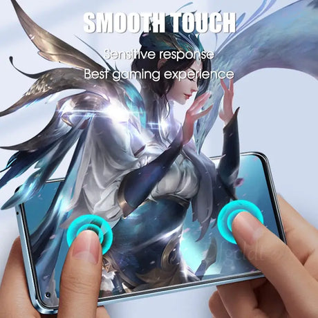 a person holding a phone with the text, `’s touch,’s touch, and’s touch