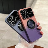 a person holding an iphone with a camera