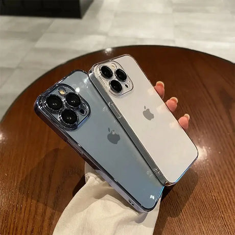 A person holding an iphone in their hand