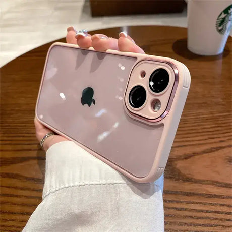 A person holding an iphone in their hand