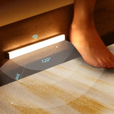 A person is using a light to light up the floor