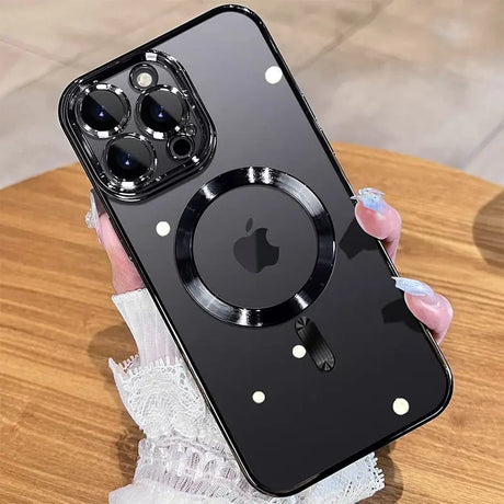 a person holding a phone with a camera