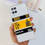 a person holding a phone case with a barcode barcode