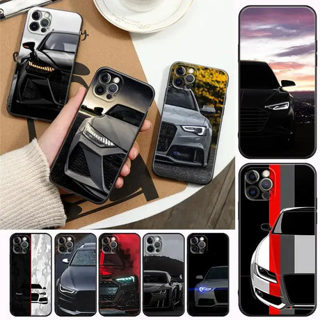 a person holding a phone case with a car design