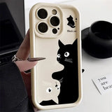 a person holding a phone case with a cat on it