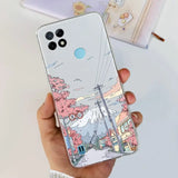 a person holding a phone case with a drawing of a city