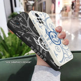 a person holding a phone case with a design on it