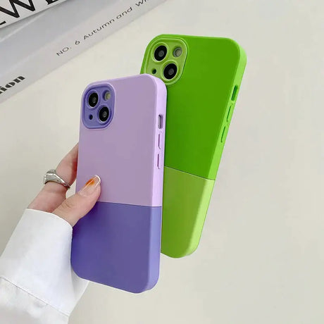 A person holding a phone case in their hand