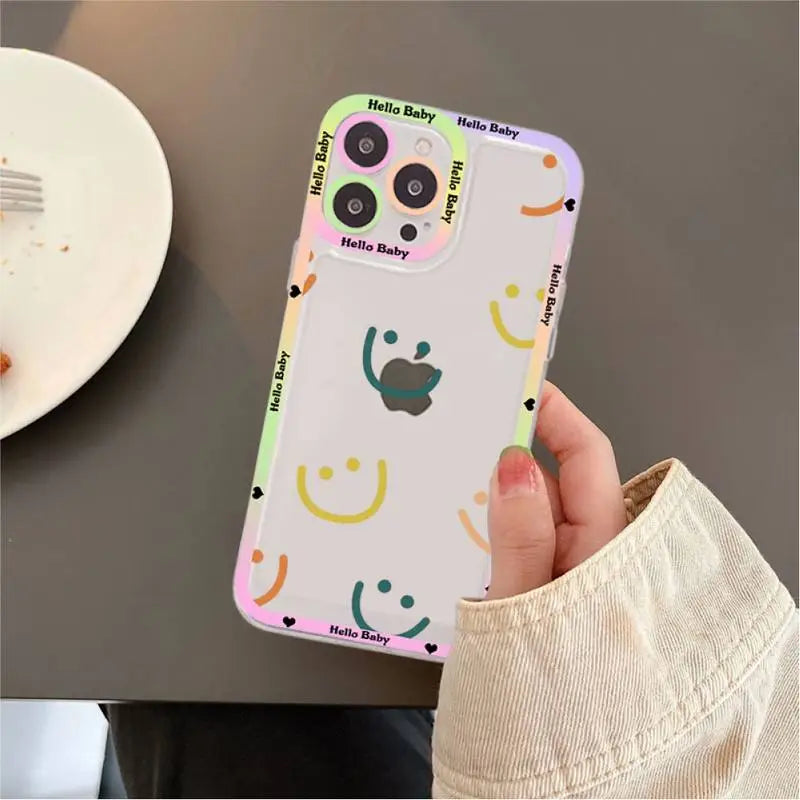 a person holding a phone case with a pattern on it