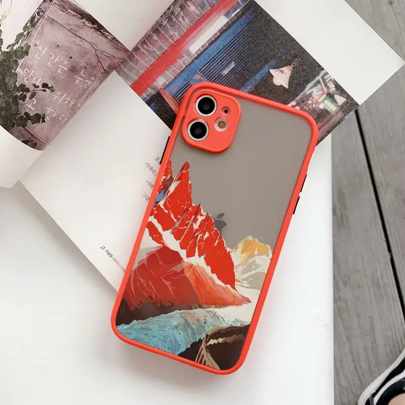 a person holding a phone case with a picture on it