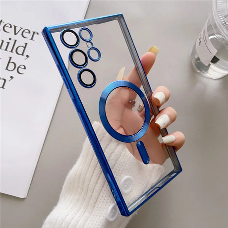 a person holding a phone case with a ring on it