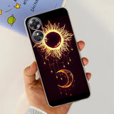 a person holding a phone case with a sun and moon