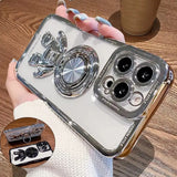 a person holding a phone case with a watch
