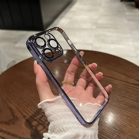 A person holding a phone with a key on it