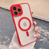 a person holding a red iphone case