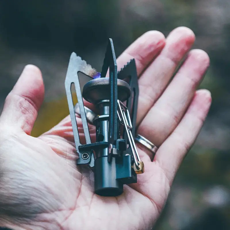 a person holding a small device in their hand