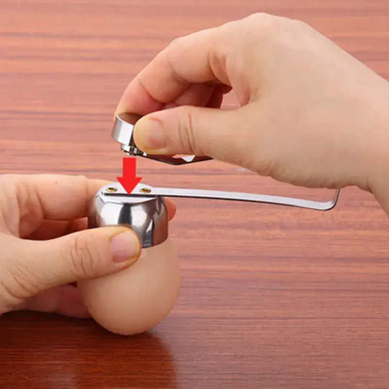 a person is using a small metal object