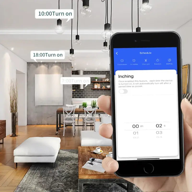 a person using the smart home app