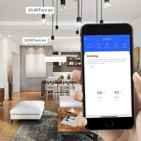 A person using the smart home app