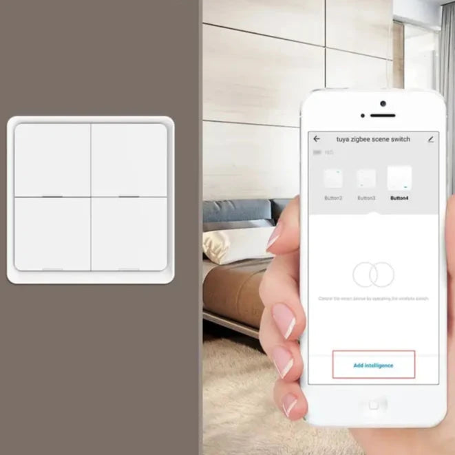 A person holding a smart home app