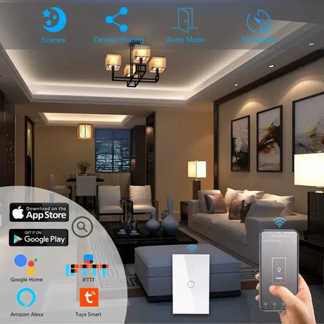 A person is using a smart home app