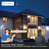 a person using a smart light to control the home