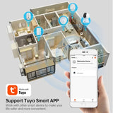 a person holding a smart phone with a smart home app