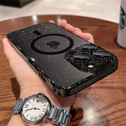 a person holding a watch and a phone