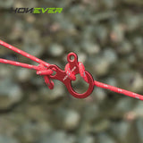 a red rope with a hook on it
