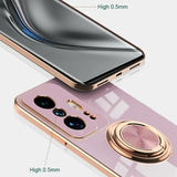 the back of a phone with a camera and a phone holder