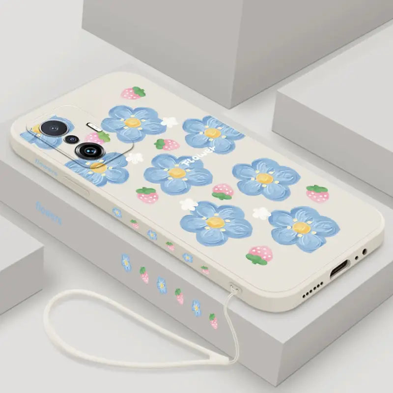 a phone case with flowers on it