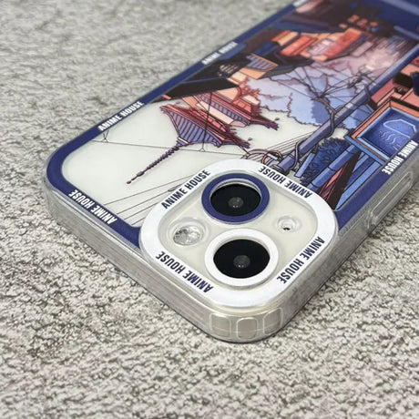 a phone case with a camera lens on it