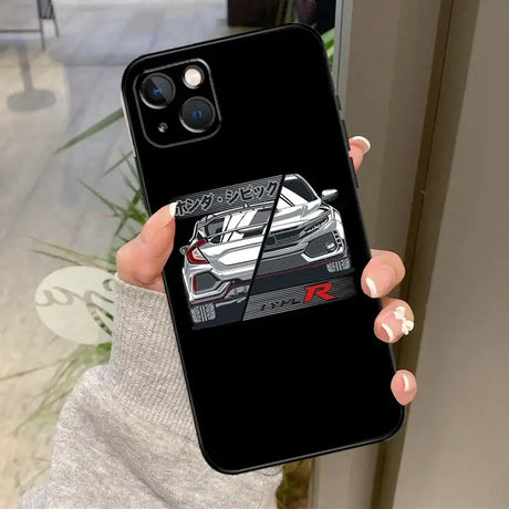 A phone case with a car design on it