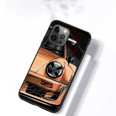 A phone case with a car on it