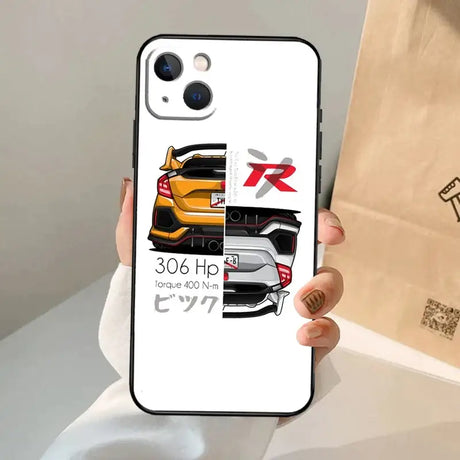 A phone case with a car on it