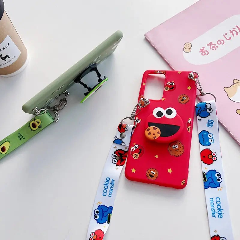 a phone case with a cartoon character on it