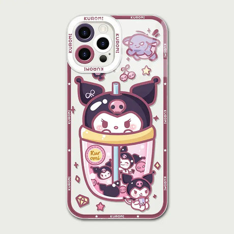 A phone case with a cartoon character design