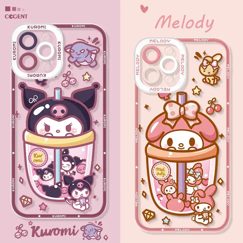 a phone case with a cartoon character design