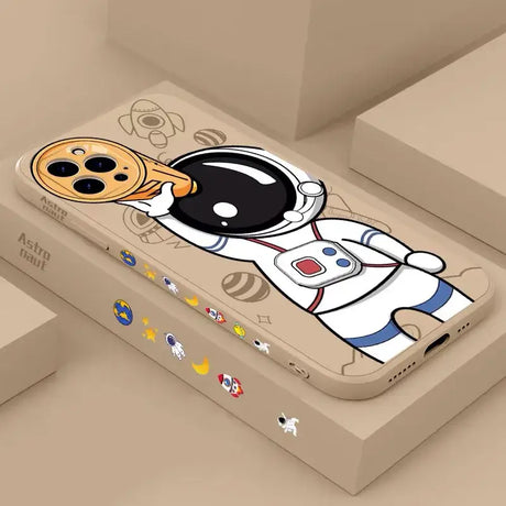 A phone case with a cartoon character on it