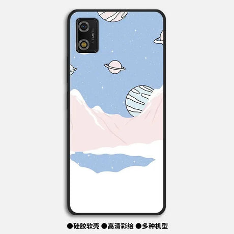 a phone case with a cartoon design