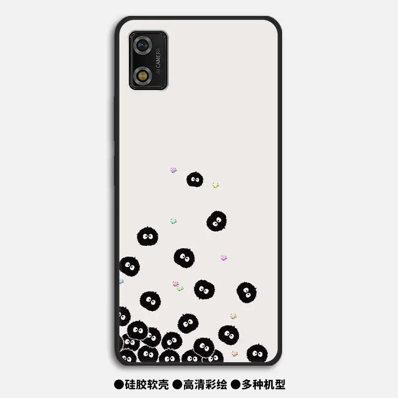 a phone case with a cartoon character design